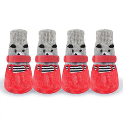 Waterproof Knit Dog Booties — Non-Slip Paw Socks