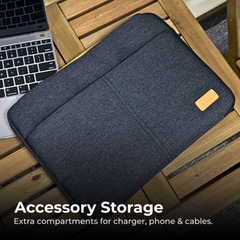 Slim Waterproof Laptop Sleeve with Handle & Pockets