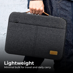 Slim Waterproof Laptop Sleeve with Handle & Pockets
