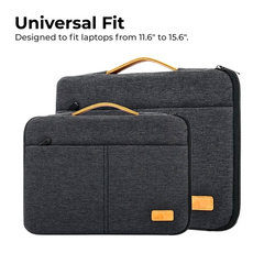 Slim Waterproof Laptop Sleeve with Handle & Pockets