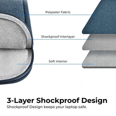 Slim Waterproof Laptop Sleeve Case — 11.6" to 15.6"