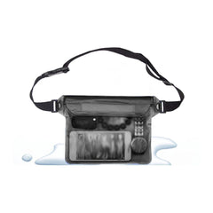 Waterproof Phone Pouch with Lanyard — Universal Fit black