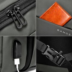 Expandable Waterproof Travel Backpack with USB Port