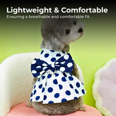 Princess Wedding Party Dog Dress Dot Pattern