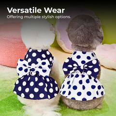 Princess Wedding Party Dog Dress Dot Pattern