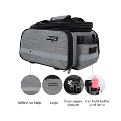 West Biking Rear Rack Bag 25L Waterproof Bike Trunk Bag