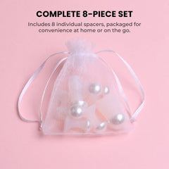White Pearl Toe Separators for Nail Polish & Pedicures