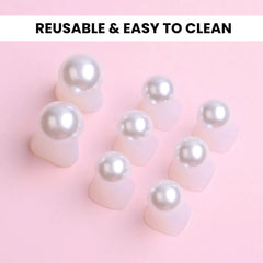White Pearl Toe Separators for Nail Polish & Pedicures