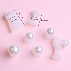 White Pearl Toe Separators for Nail Polish & Pedicures