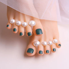 White Pearl Toe Separators for Nail Polish & Pedicures