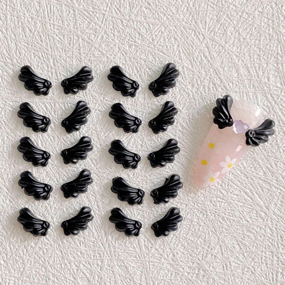 White Angel Wings Nail Charms – 30PCS 3D Kawaii Set