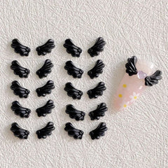 White Angel Wings Nail Charms – 30PCS 3D Kawaii Set