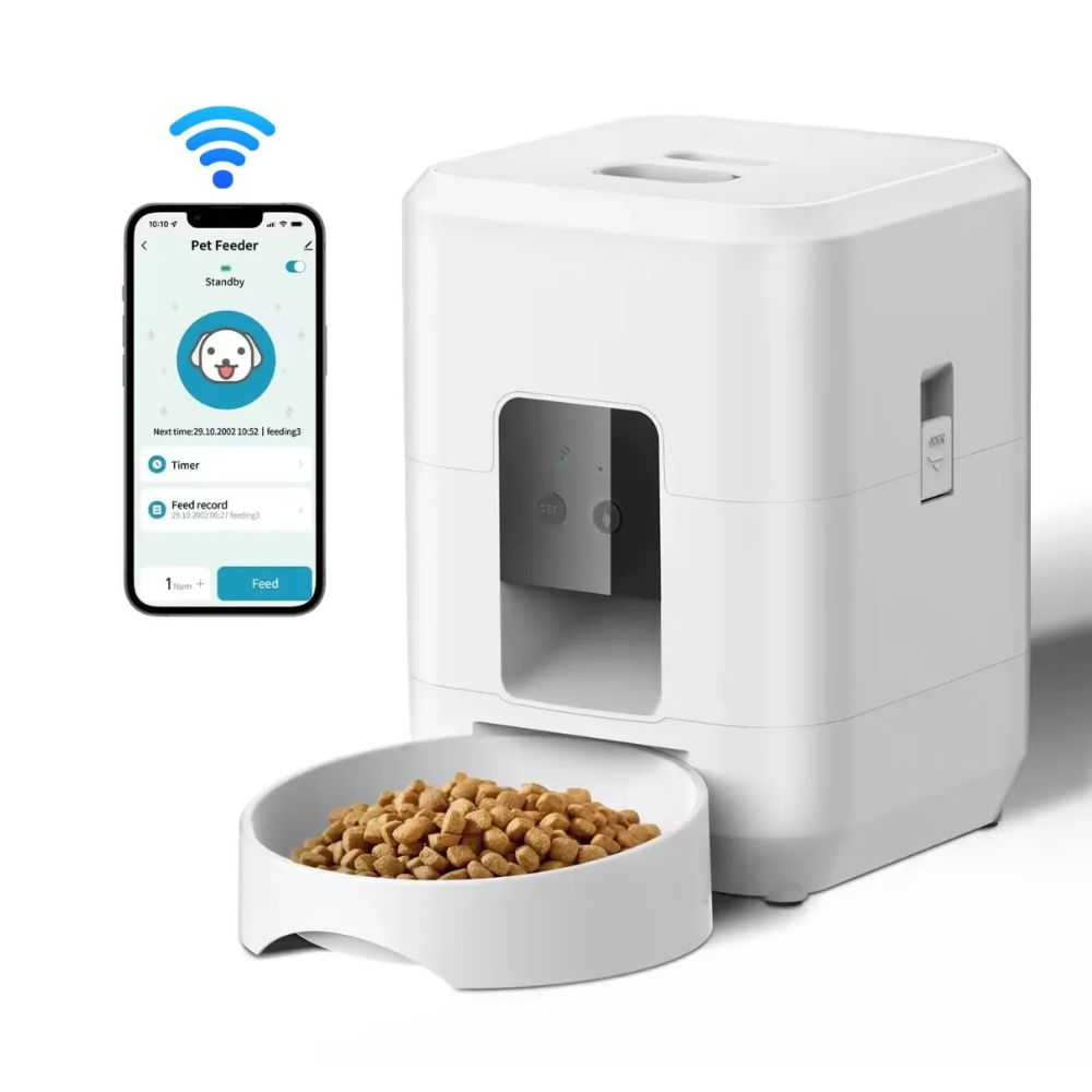 Smart Automatic Pet Feeder with Wi-Fi & Voice Control