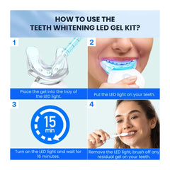 Whiten Teeth Fast w/ LED Kit & 22% Gel for Sensitive Teeth
