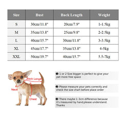Warm Winter Dog Jacket for Small Dogs & Puppies