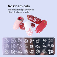 Winter Nail Art Stamping Plate – Snowflake & Butterfly