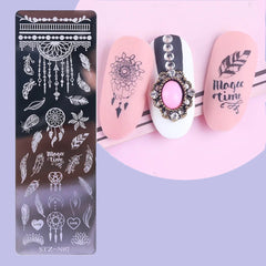 Winter Nail Art Stamping Plate – Snowflake & Butterfly