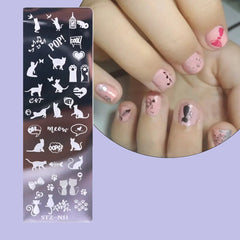 Winter Nail Art Stamping Plate – Snowflake & Butterfly