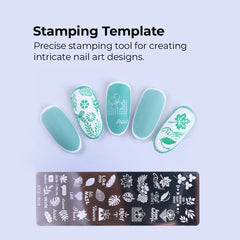 Winter Nail Art Stamping Plate – Snowflake & Butterfly