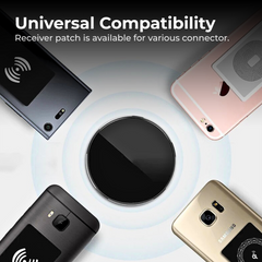 Thin Qi Wireless Charging Receiver — Type-C / Micro / iPhone