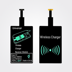 Thin Qi Wireless Charging Receiver — Type-C / Micro / iPhone