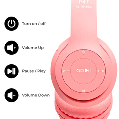 Flash Light Wireless Headset with Mic for Kids