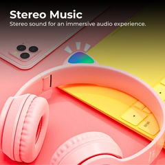 Flash Light Wireless Headset with Mic for Kids