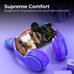 Flash Light Wireless Headset with Mic for Kids