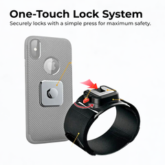 Rotating Lock Mobile Phone Wristband Holder