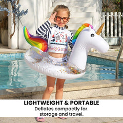 Yellow Duck Inflatable Floating Lounge Chair- lightweigt