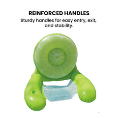 Yellow Duck Inflatable Floating Lounge Chair- handles