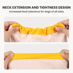 Yellow Reflective Dog Raincoat with Hood & Leash Hole