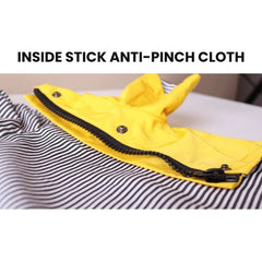 Yellow Waterproof Dog Raincoat — Hooded Windproof Jacket