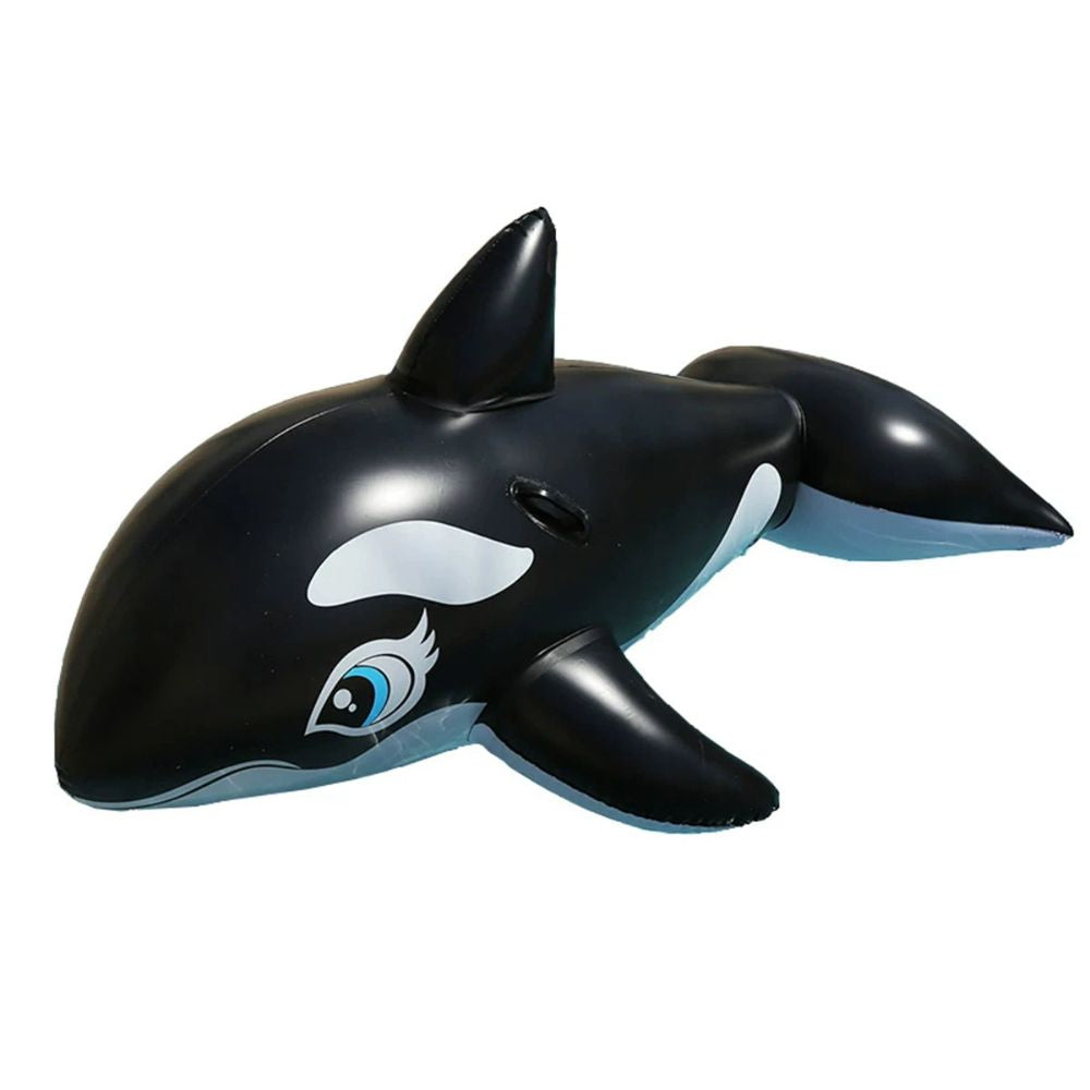 Yellow Duck Inflatable Floating Lounge Chair- black