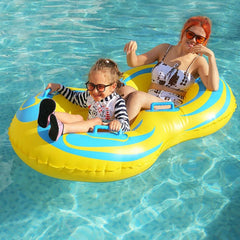 Yellow Duck Inflatable Floating Lounge Chair