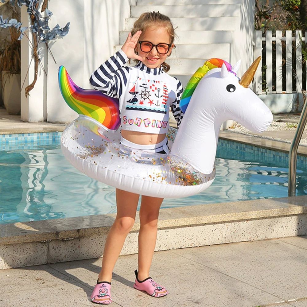 Yellow Duck Inflatable Floating Lounge Chair -white