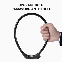 Coiled Bike Cable Lock with Resettable Combo