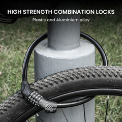 Coiled Bike Cable Lock with Resettable Combo