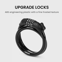 Coiled Bike Cable Lock with Resettable Combo