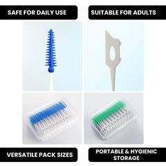 Dental Floss Picks & Interdental Brushes for Oral Care 200pcs