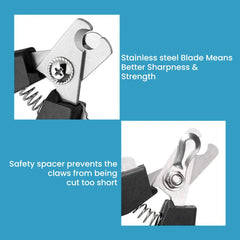 Pet Nail Clippers — Safety Guard Stainless Steel