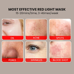 Silicone LED Face & Neck Photonic Red Light Therapy Mask -  more effective