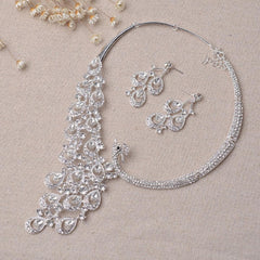 Women's Exquisite Looking Necklace Set - Rhinestone Embellished - dealskart.com.au