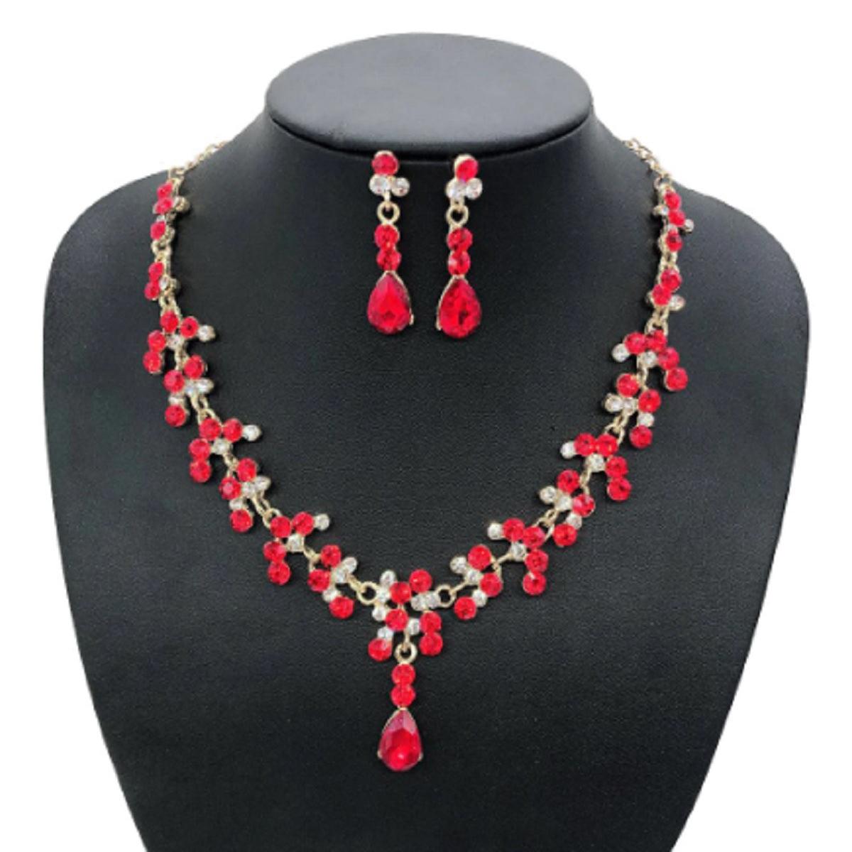 Dazzling Premium Rhinestone Women's Jewelry Set - Water Drop Style - dealskart.com.au