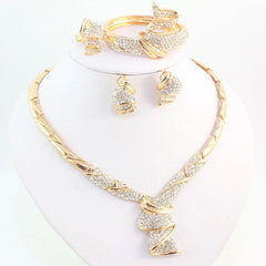 Carol Jewelry Women's Necklace Set - Premium Rhinestone Studded - dealskart.com.au