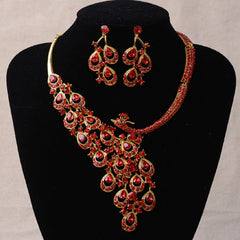 Women's Exquisite Looking Necklace Set - Rhinestone Embellished - dealskart.com.au