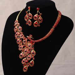 Women's Exquisite Looking Necklace Set - Rhinestone Embellished - dealskart.com.au