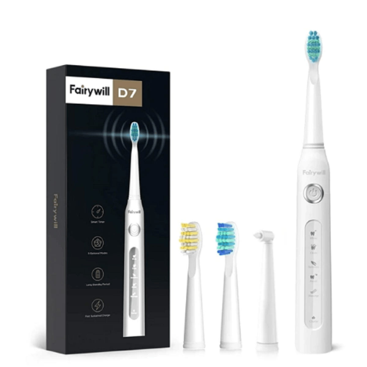 FairyWill D7 Sonic Electric Toothbrush Kit - USB Powered - dealskart.com.au