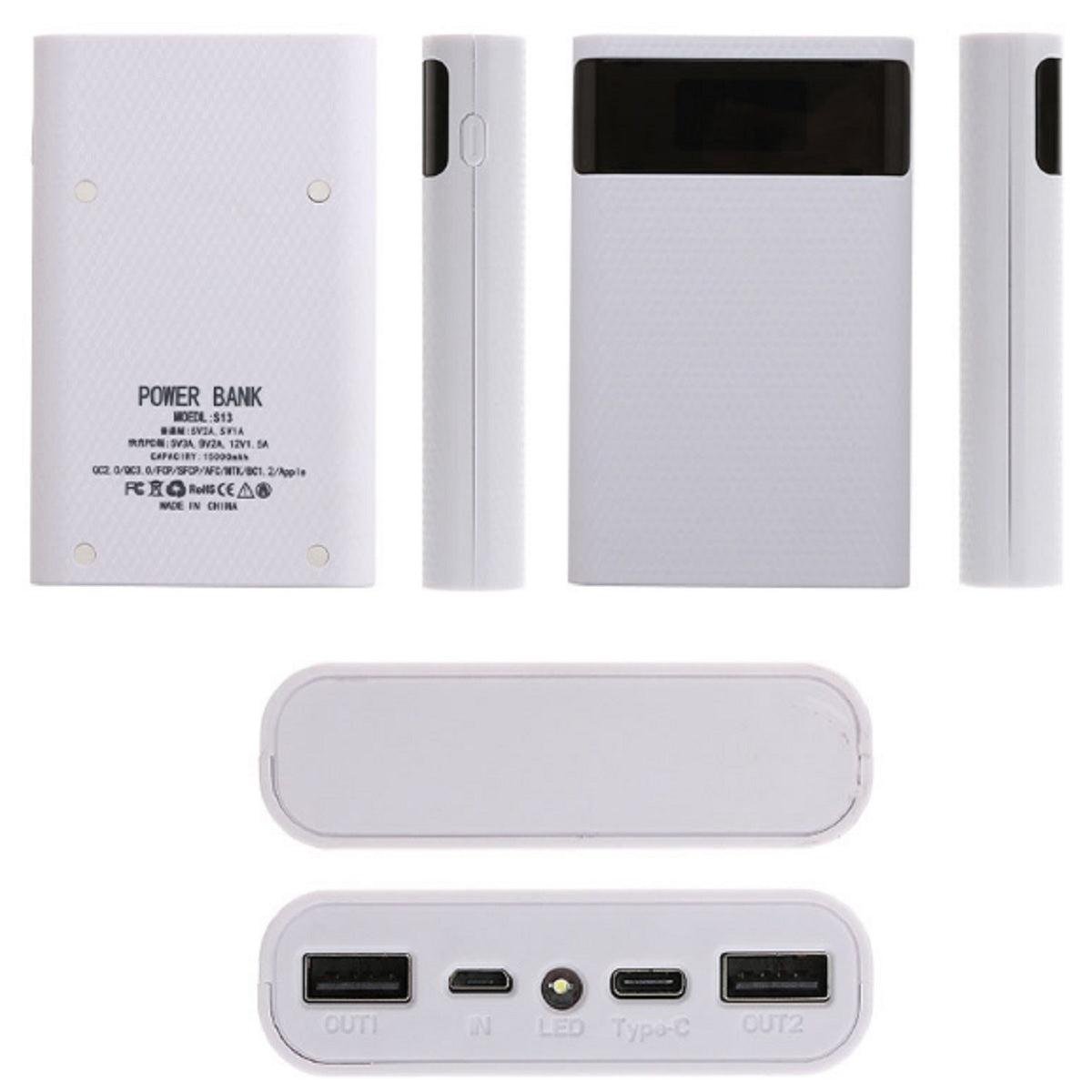 15000mAh Dual Output Portable Powerbank Case with Flashlight - dealskart.com.au