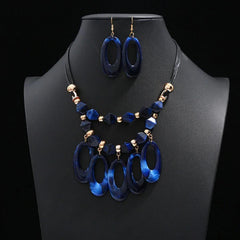 Women's Acrylic Made Long Tassel Pendant Set - Beaded - dealskart.com.au